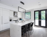 Satori Hudson Brilliant White and Black 10-in x 12-in Matte Porcelain Hexagon Mosaic Wall Tile (0.82-sq. ft/ Piece)