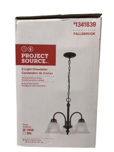 Project Source Fallsbrook 3-Light Brushed Nickel Traditional Chandelier - Super Arbor