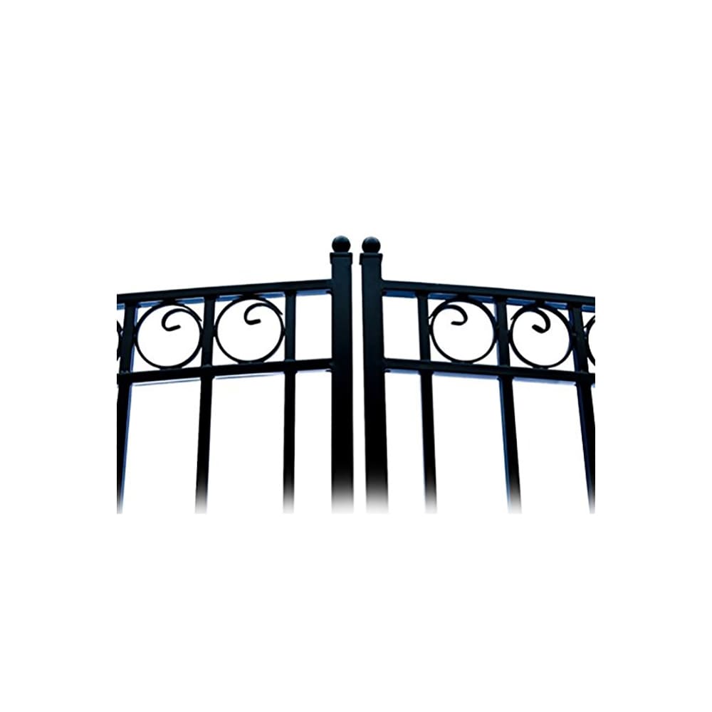 ALEKO 18-ft x 6-ft Black Galvanized Steel Driveway Gate