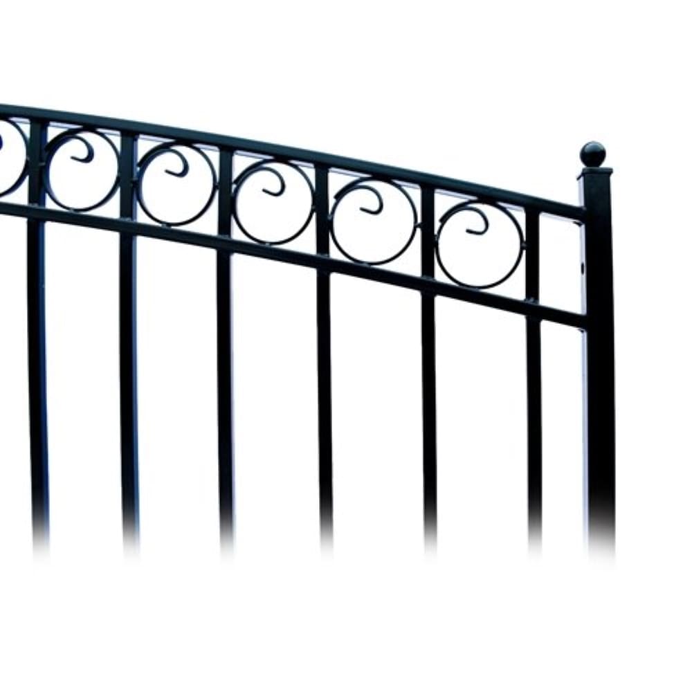 ALEKO 18-ft x 6-ft Black Galvanized Steel Driveway Gate