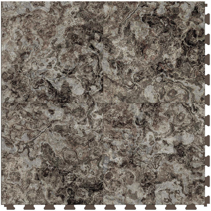Perfection Floor Tile Breccia Collection Breccia Machiato/Satin 20-in x 20-in Water-Resistant Interlocking Luxury Flooring, 16.7-sq ft Carton