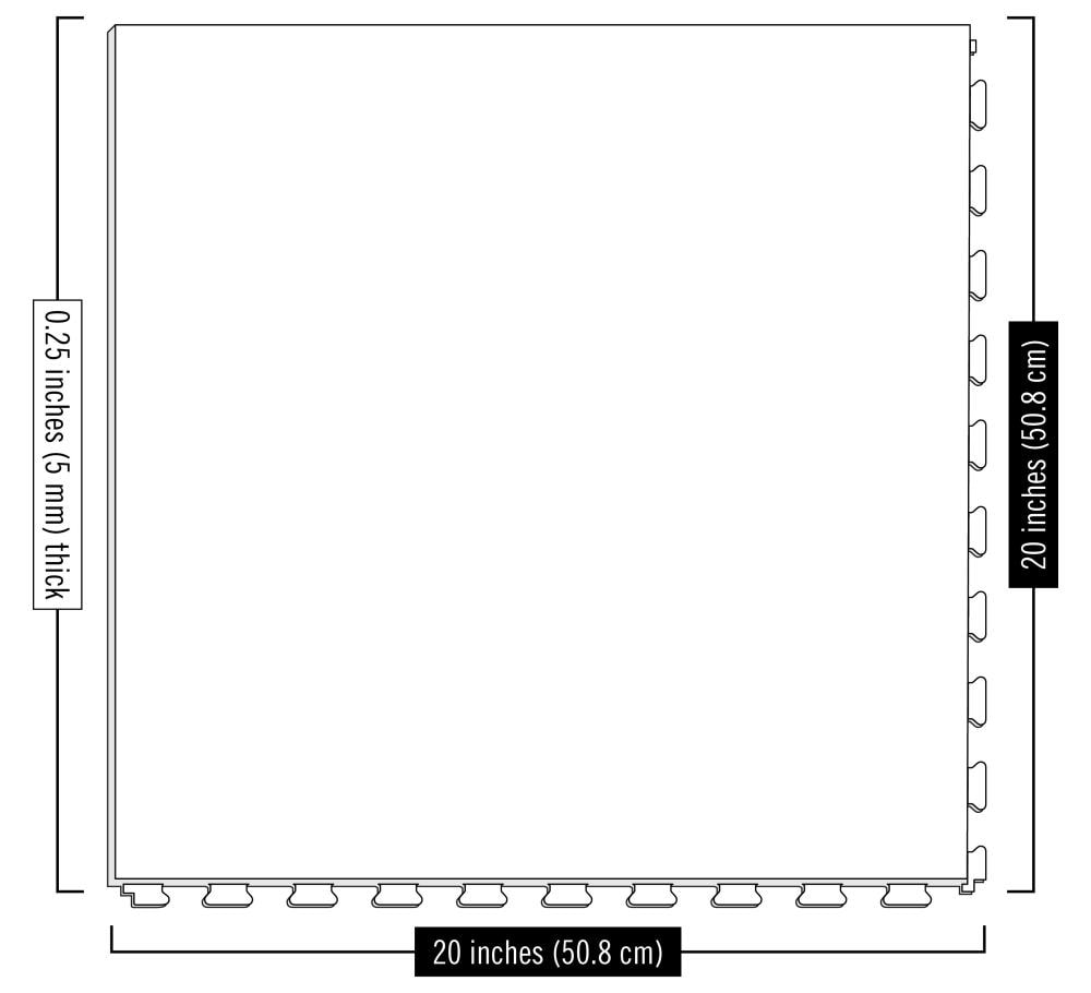 Perfection Floor Tile Sample – Gemstone Collection Verde Stone/Satin Water-Resistant Marble-Look Interlocking Vinyl Tile, 20 in x 20 in, 5 mm