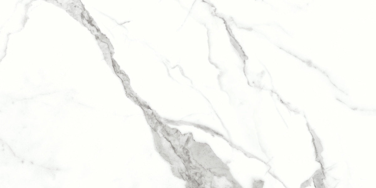 Satori Statuario 12-in x 24-in Polished Porcelain Marble Look Floor and Wall Tile (1.93-sq. ft/ Piece)