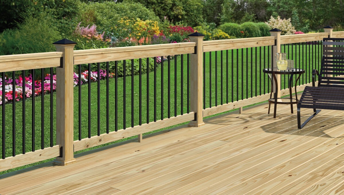 Deckorators 3/4-in x 26-in Black Aluminum Round Deck Baluster (10-Pack)