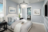 Progress Lighting Glimmer 6-Light Antique Bronze Transitional Tinted Glass Tiered Large Hanging Pendant Light