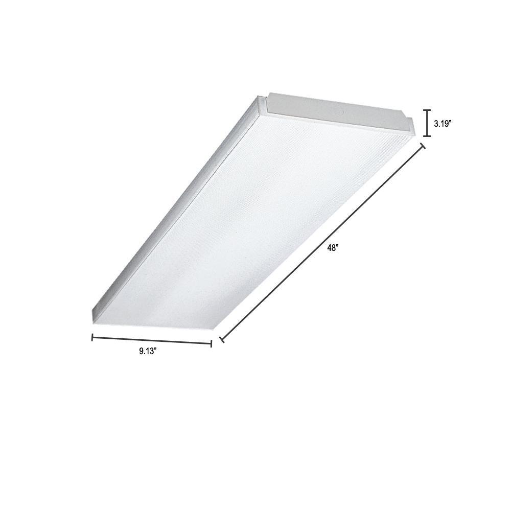 4 ft. 40-Watt White Integrated LED UNV Voltage Premium Wraparound Light - Super Arbor