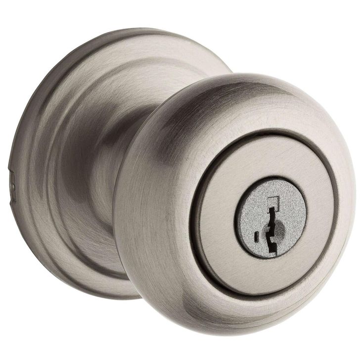 Kwikset SmartKey Juno Satin Nickel Entry Lockset ANSI/BHMA Grade 2 KW1 1-3/4 in.