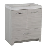 Stancliff 31 in. W x 19 in. D Bathroom Vanity in Elm Sky with Cultured Marble Vanity Top in White with White Sink