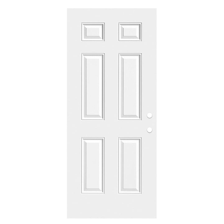 Masonite 34-in x 80-in Steel Universal Reversible Primed White Slab Front Door with Insulating Core