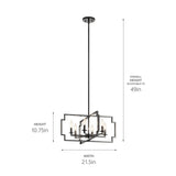 Kichler Downtown Deco 6-Light Chrome Transitional Chandelier