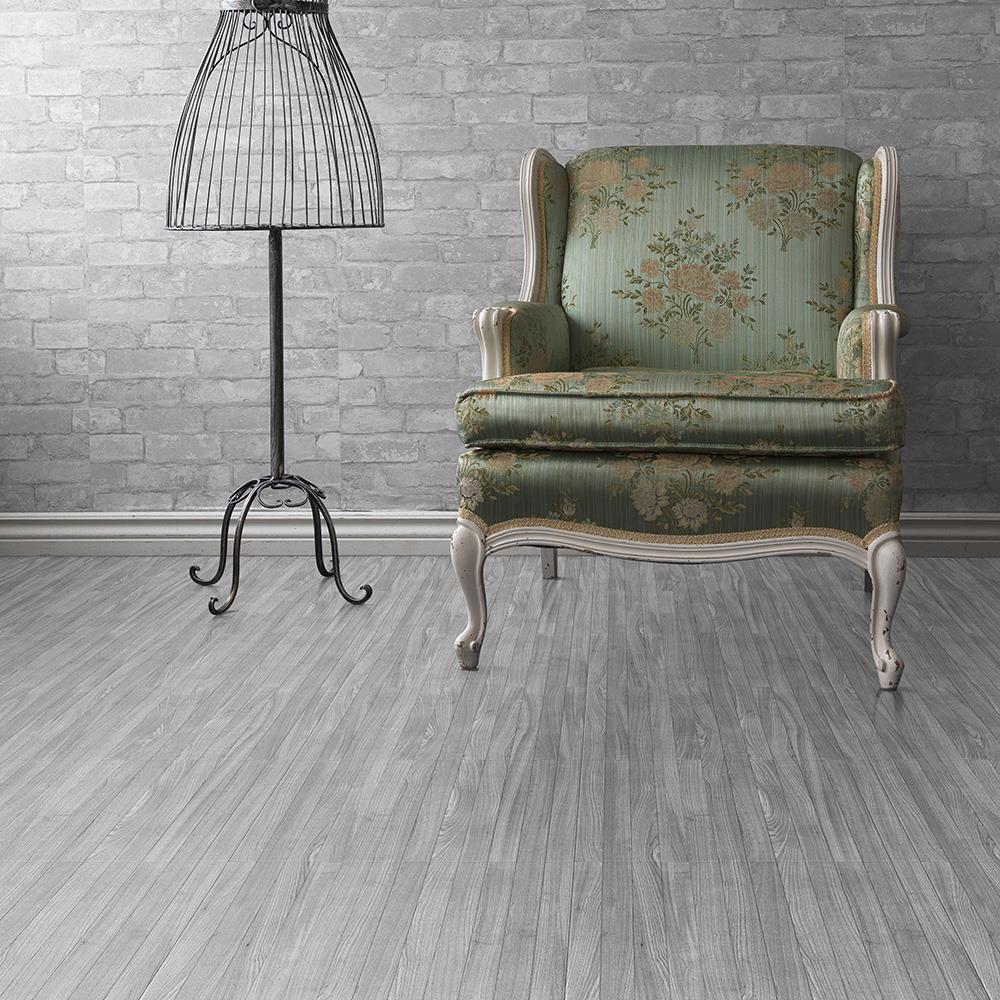 Perfection Floor Tile Mystic Plank Collection Gray Oak/Satin 20-in x 20-in Water-Resistant Interlocking Luxury Vinyl Tile Flooring, 16.7-sq ft Carton