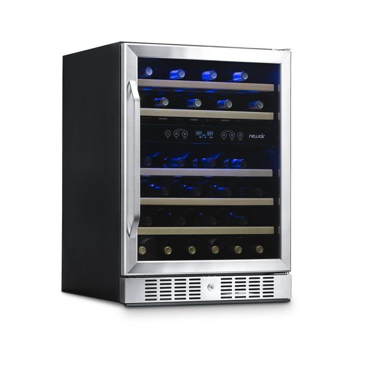 NewAir 52-Bottle Capacity Stainless Steel Built-In/Freestanding Wine Chiller