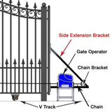 ALEKO 40-ft Slide Universal Battery Driveway Gate Opener Kit (Solar Compatible)