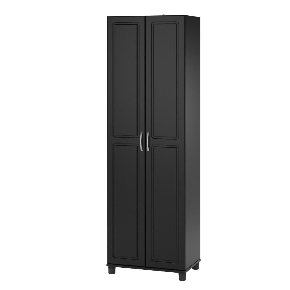 Ameriwood Home Kendall 23.68-in W x 75-in H x 15.37-in D Freestanding Composite Wood Garage Cabinet in Black