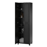 Ameriwood Home Kendall 23.68-in W x 75-in H x 15.37-in D Freestanding Composite Wood Garage Cabinet in Black