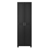Ameriwood Home Kendall 23.68-in W x 75-in H x 15.37-in D Freestanding Composite Wood Garage Cabinet in Black