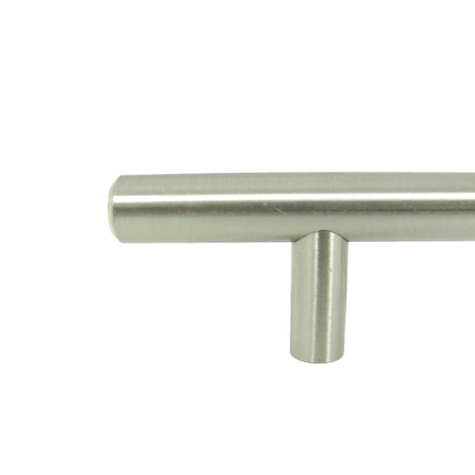 Stone Mill Hardware Modern (76mm) Center to Center Satin Nickel Cylindrical Bar Drawer Pull