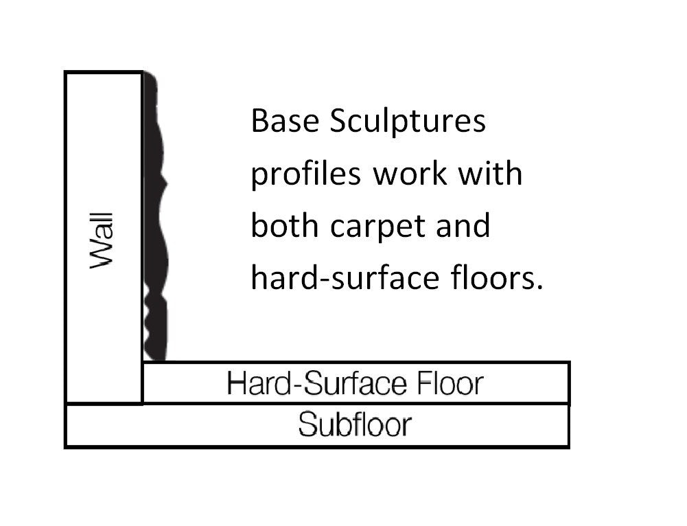 Flexco Charisma Base Sculpture Black Dahlia 4.5-in x 480-in Vinyl Wall Base