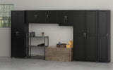 Ameriwood Home Kendall 15.68-in W x 74.31-in H x 15.37-in D Freestanding Composite Wood Garage Cabinet in Black