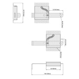 Blue Hawk Zinc Plated Steel Garage Door Bolt Lock, 7-in