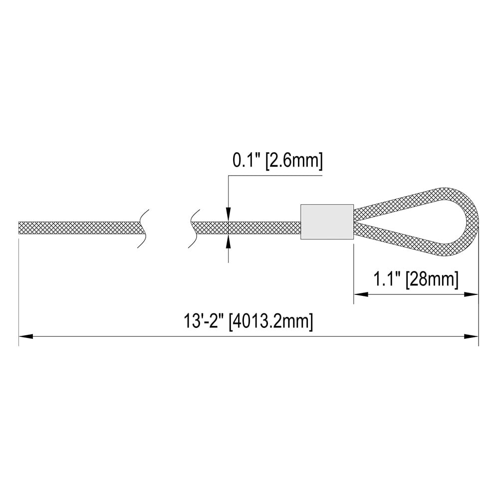 Blue Hawk 2-Pack Zinc Plated Steel Garage Door Spring Cable, 160 in