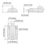 Blue Hawk Gray Zinc Die-Cast Garage Door Bolt Lock