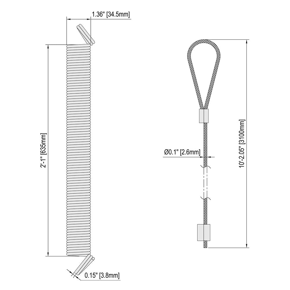 Blue Hawk 110-lb 2-Pack Black Steel Garage Door Extension Spring and Safety Cable