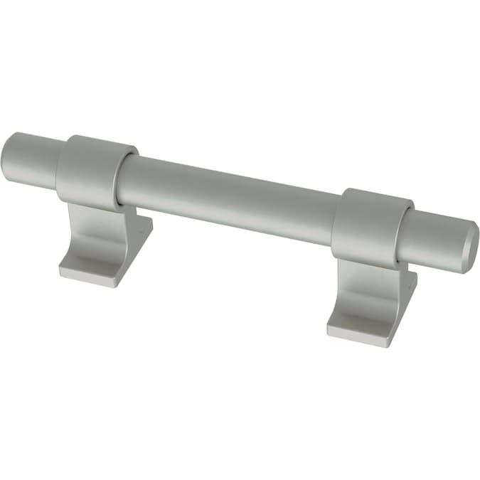 Brainerd Industrial Bar Adjusta-Pull 1-3/8-in to 4-in (35 Mm To 102 mm) Center to Center Satin Nickel (Matte) Adjustable Dual Mount Rectangular Bar Drawer Pull