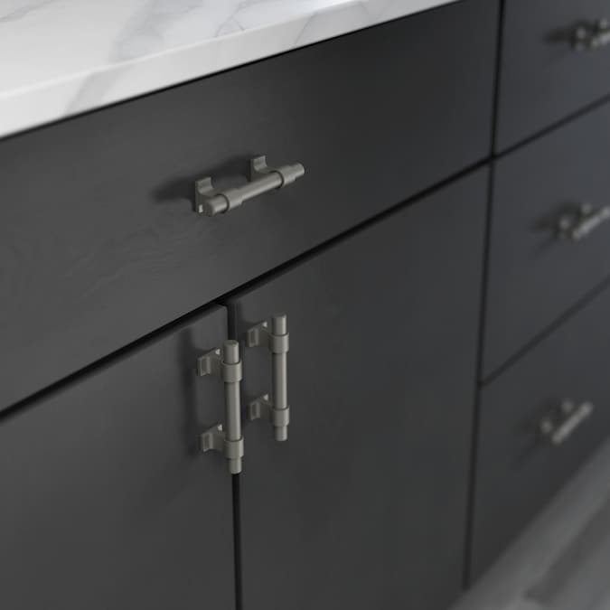 Brainerd Industrial Bar Adjusta-Pull 1-3/8-in to 4-in (35 Mm To 102 mm) Center to Center Satin Nickel (Matte) Adjustable Dual Mount Rectangular Bar Drawer Pull