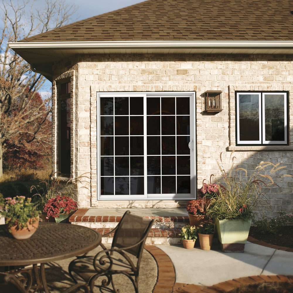 JELD-WEN 72-in x 80-in Vinyl Sliding, Right-hand sliding – installed room view