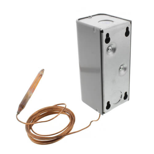 White Rodgers 1687-9 temperature controller - side view (Differential: 4.5° to 40°F; Switch Action: SPDT)