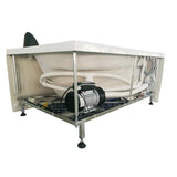 59 in. Acrylic Left Drain Corner Apron Front Whirlpool Bathtub in White - Super Arbor