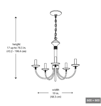 Project Source Fallsbrook 5-Light Dark Oil-Rubbed Bronze Chandelier