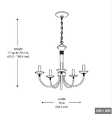 Project Source Fallsbrook 5-Light Dark Oil-Rubbed Bronze Chandelier