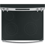 GE 30-in Smooth Surface 4 Elements 5.3-cu ft Self-Cleaning Freestanding Electric Range (Stainless Steel)