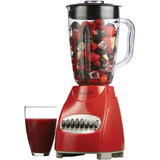 50 oz.12-Speed Red Countertop Blender with Electric Hand Mixer