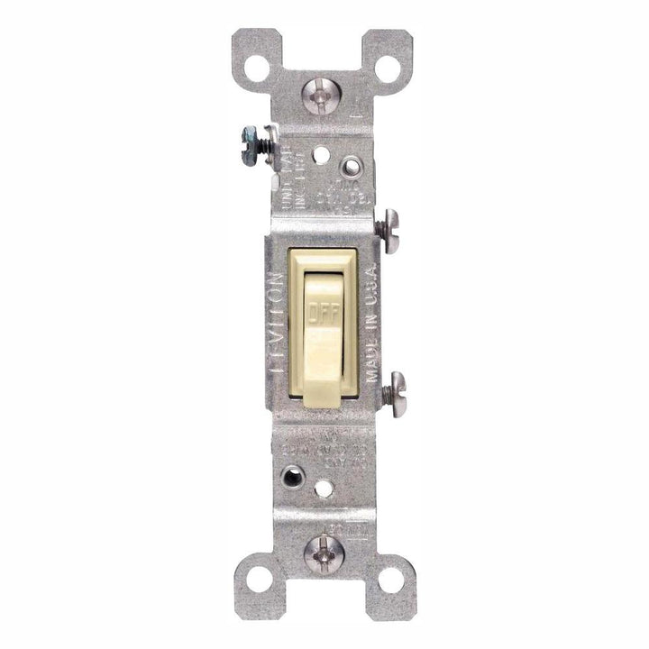 15 Amp Single Pole Switch, Ivory (10-Pack) - Super Arbor