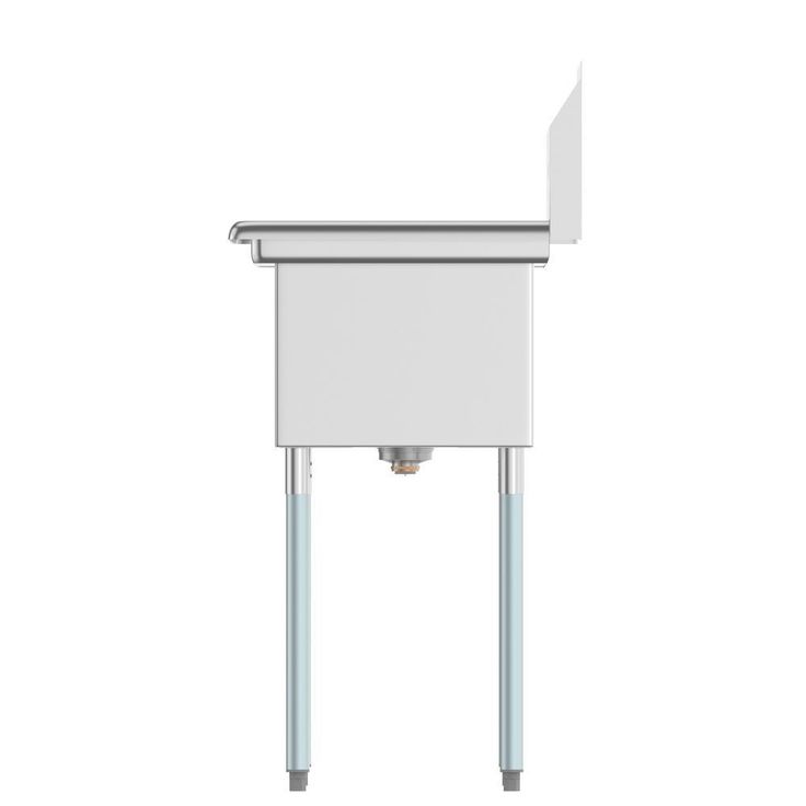 45 in. Freestanding Stainless Steel 2-Hole Triple Bowl Commercial Kitchen Sink