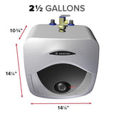 Andris 2.5 Gal. 6-Year 120-Volt Corded Point of Use Mini-Tank Electric Water Heater - Super Arbor