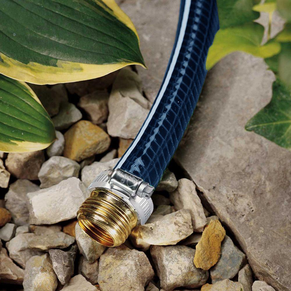 5/8 in. Metal Garden Hose Male Thread Repair with Stainless Steel Clamp - Super Arbor