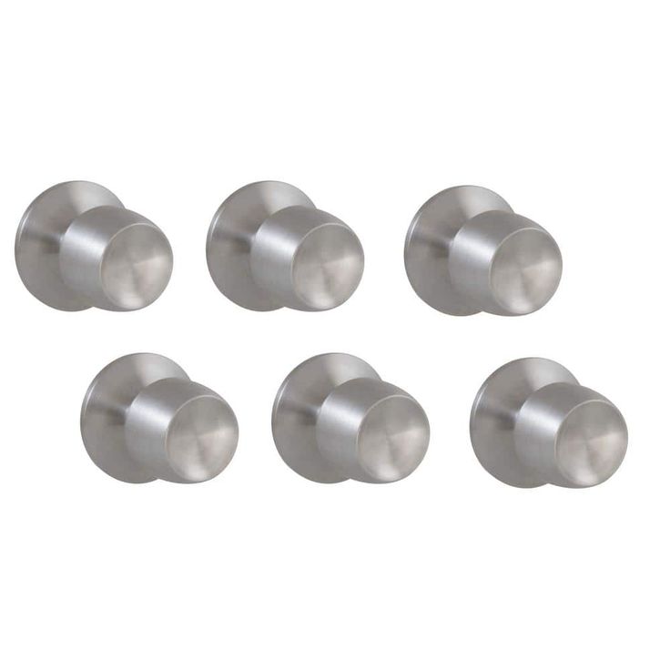 Defiant Brandywine Stainless Steel Passage Hall and Closet Door Knob Contractor Pack (6-Piece)