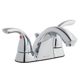 Builders 4 in. Centerset 2-Handle Low-Arc Bathroom Faucet in Brushed Nickel - Super Arbor