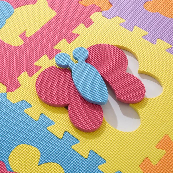 Hey! Play! Multi-Colored 12.5 in. x 12.5 in. x 0.25 in. Interlocking EVA Foam Animal Puzzle Floor Tile (16-Pack)