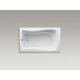 Mariposa 5 ft. Reversible Drain Drop-In Acrylic Bathtub in White - Super Arbor