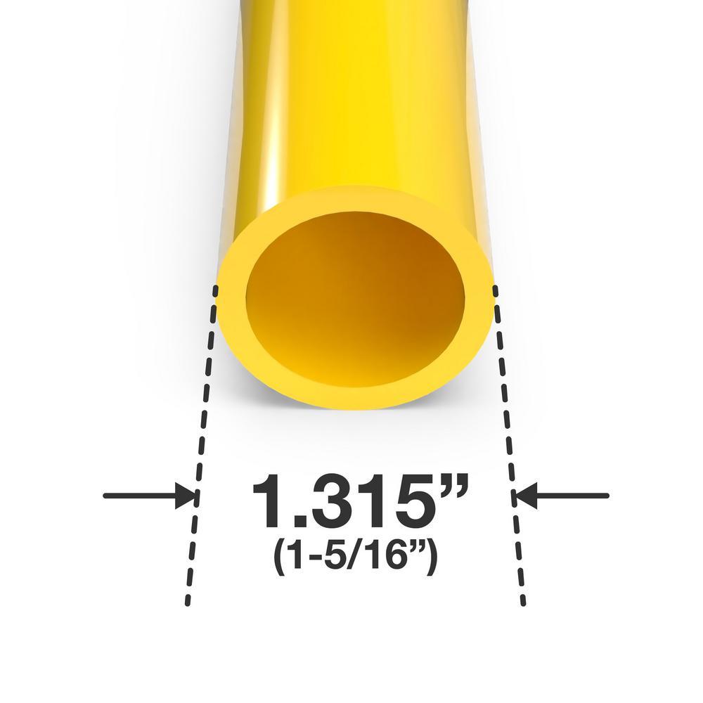 1 in. x 5 ft. Yellow Furniture Grade Schedule 40 PVC Pipe (2-Pack) - Super Arbor