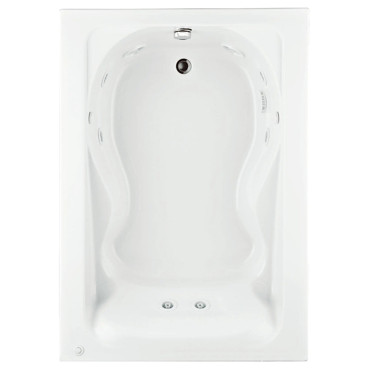 Cadet 60 in. x 42 in. Reversible Drain EverClean Whirlpool Tub in White