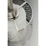 Progress Lighting Mingle 4-Light Brushed Nickel Transitional Etched Glass Cylinder Medium Hanging Pendant Light