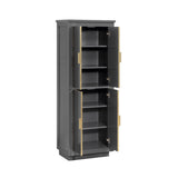 Avanity Allie/Austen 24-in W x 65-in H x 16-in D Twilight Gray Birch Freestanding Linen Cabinet