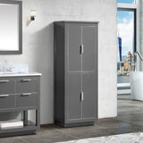 Avanity Allie/Austen 24-in W x 65-in H x 16-in D Twilight Gray Birch Freestanding Linen Cabinet