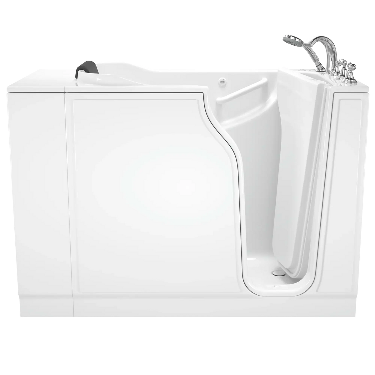 American Standard Gelcoat Premium 52 in. Right-Hand Walk-In Whirlpool & Air Bathtub in Linen